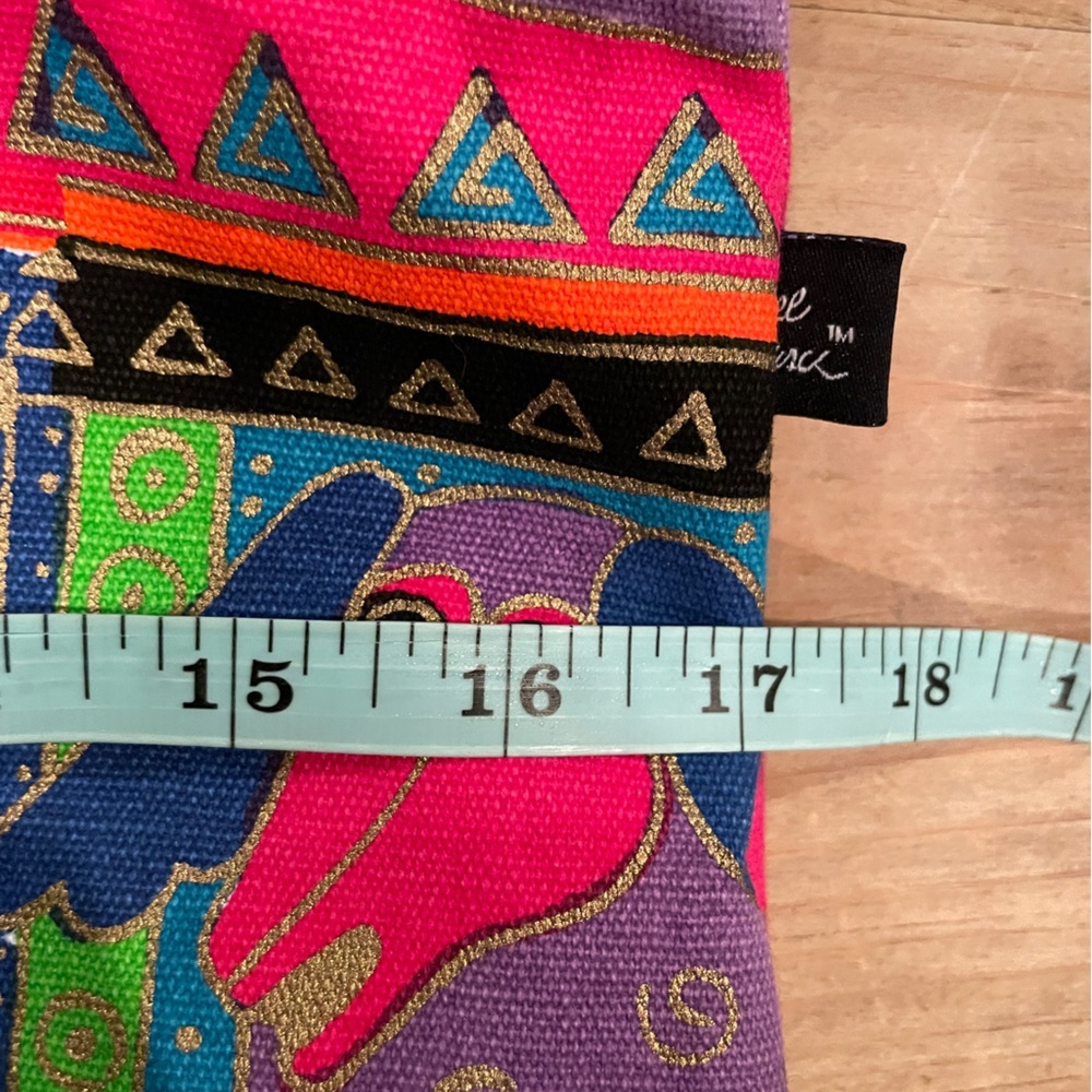 NWT VTG Vibrant Laurel Burch Dog Cat Animal Sparkly Canvas Tote Purse Bag - Picture 4 of 10